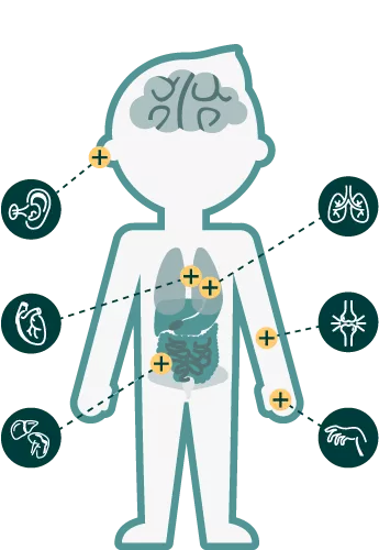 Hunter syndrome MPS II severity spectrum diagram two males non-neuropathic focus